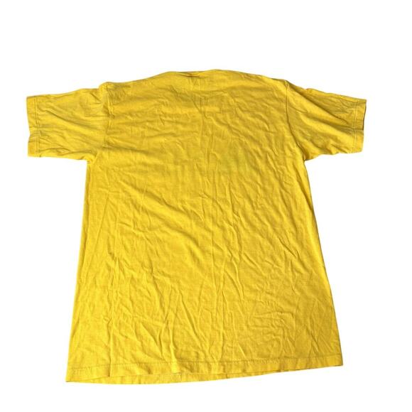 VTG Yellow T-Shirt Kingfisher Resort Chetek Wisconsin 80s Size Large - Picture 2 of 4